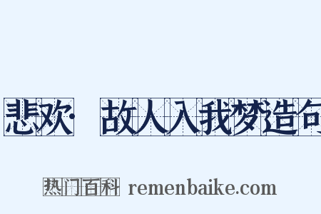 悲欢·故人入我梦造句是什么意思的图片
